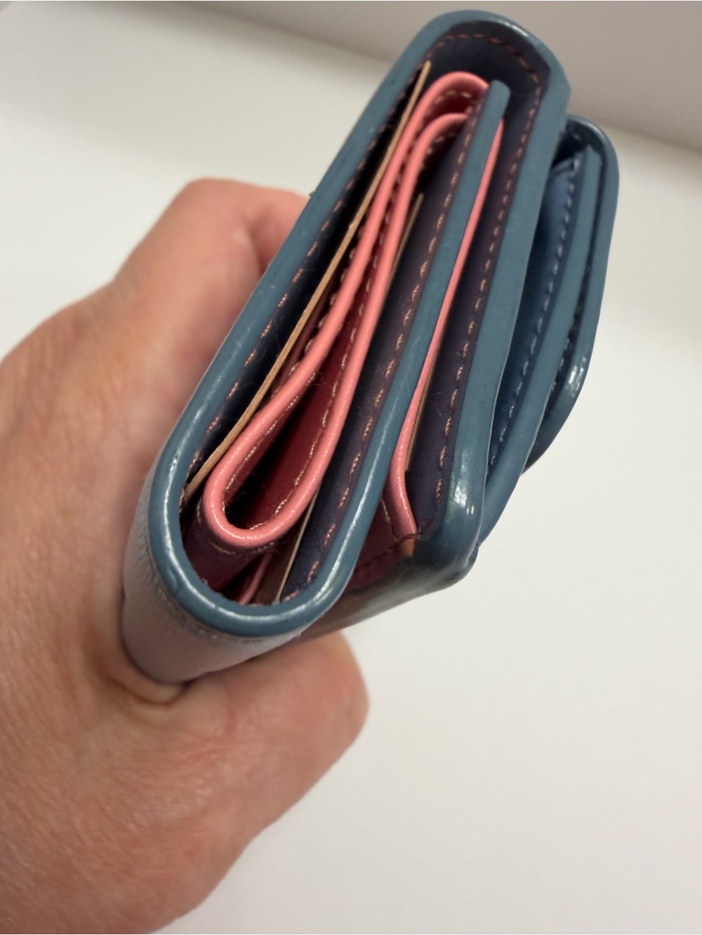 EUC- MIU MIU MADRAS LEATHER TRIFOLD WALLET- WOTH BOX AND COA CARD AND TAG 🦋🌸 - Picture 7 of 15